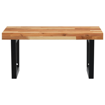 vidaXL Basin Shelf Wall Mounted Steel and Solid Wood Acacia