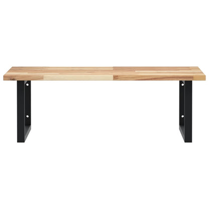vidaXL Basin Shelf Wall Mounted Steel and Solid Wood Acacia
