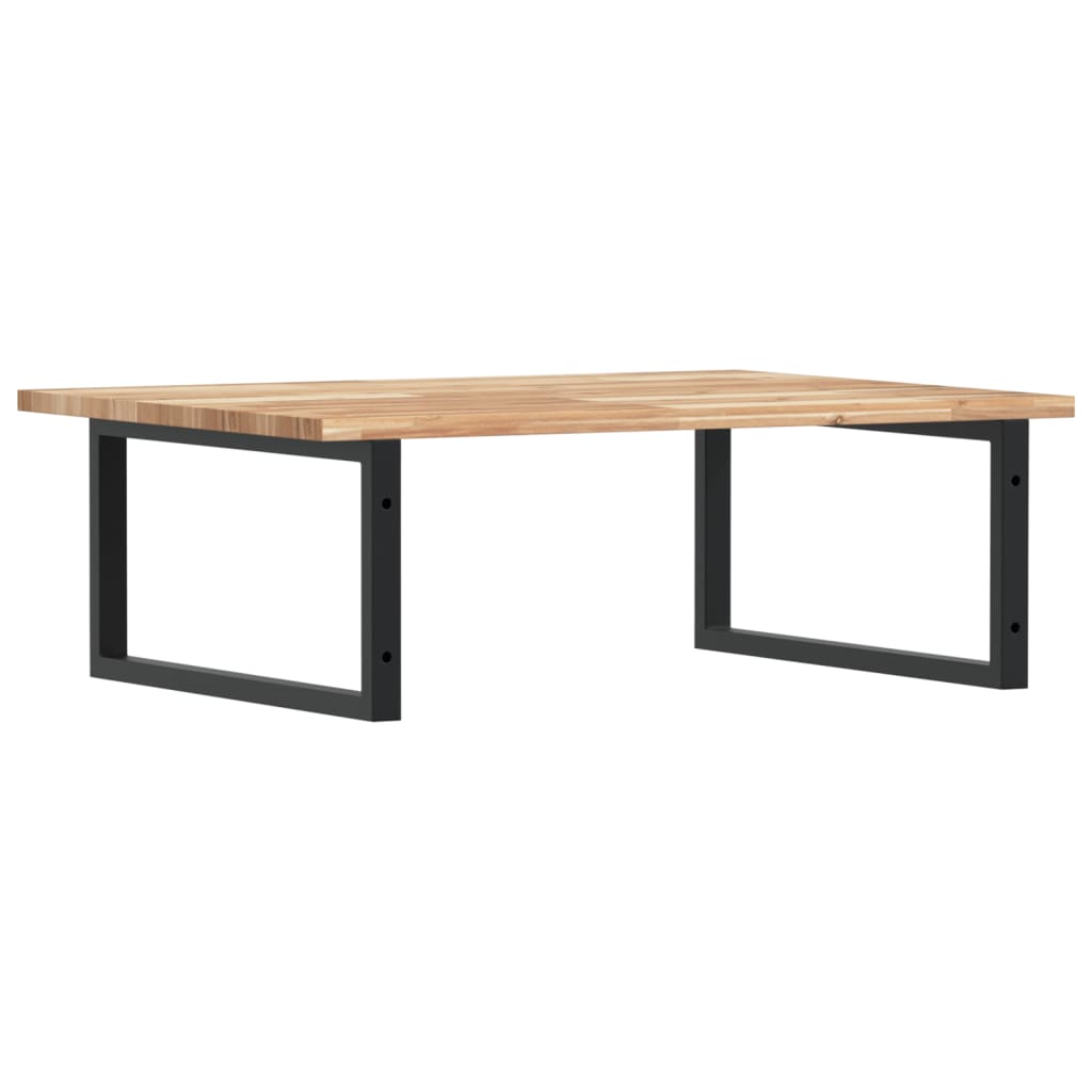 vidaXL Basin Shelf Wall Mounted Steel and Solid Wood Acacia