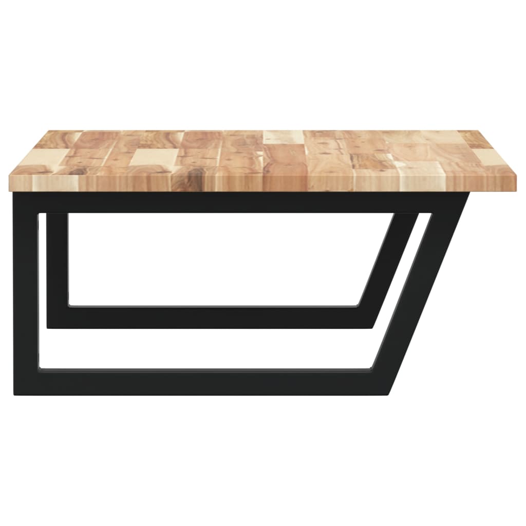 vidaXL Basin Shelf Wall Mounted Steel and Solid Wood Acacia