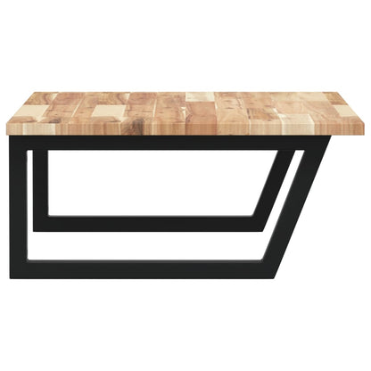 vidaXL Basin Shelf Wall Mounted Steel and Solid Wood Acacia