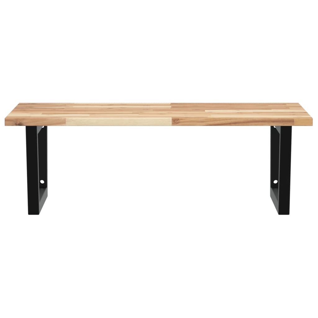 vidaXL Basin Shelf Wall Mounted Steel and Solid Wood Acacia