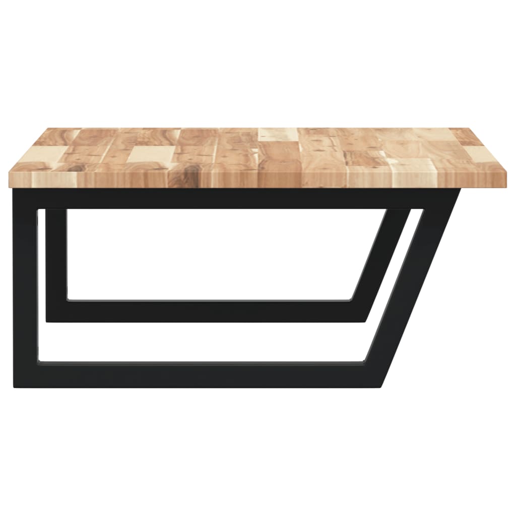 vidaXL Basin Shelf Wall Mounted Steel and Solid Wood Acacia