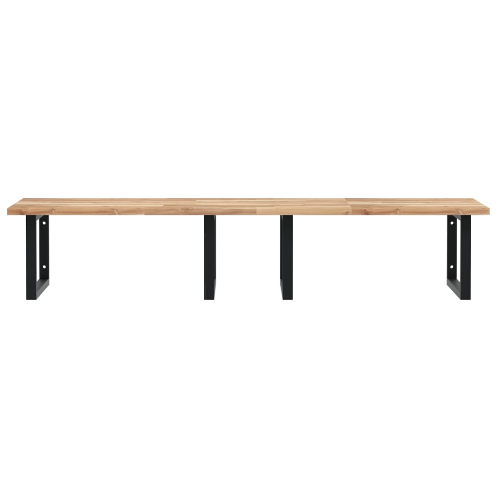 vidaXL Basin Shelf Wall Mounted Steel and Solid Wood Acacia