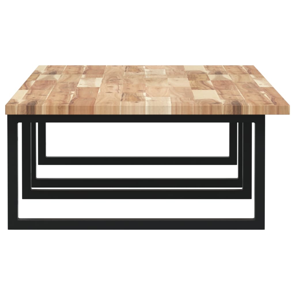 vidaXL Basin Shelf Wall Mounted Steel and Solid Wood Acacia