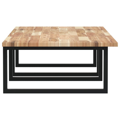 vidaXL Basin Shelf Wall Mounted Steel and Solid Wood Acacia