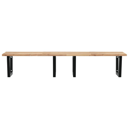 vidaXL Basin Shelf Wall Mounted Steel and Solid Wood Acacia