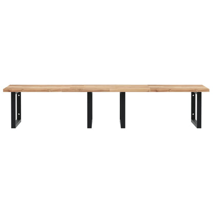 vidaXL Basin Shelf Wall Mounted Steel and Solid Wood Acacia