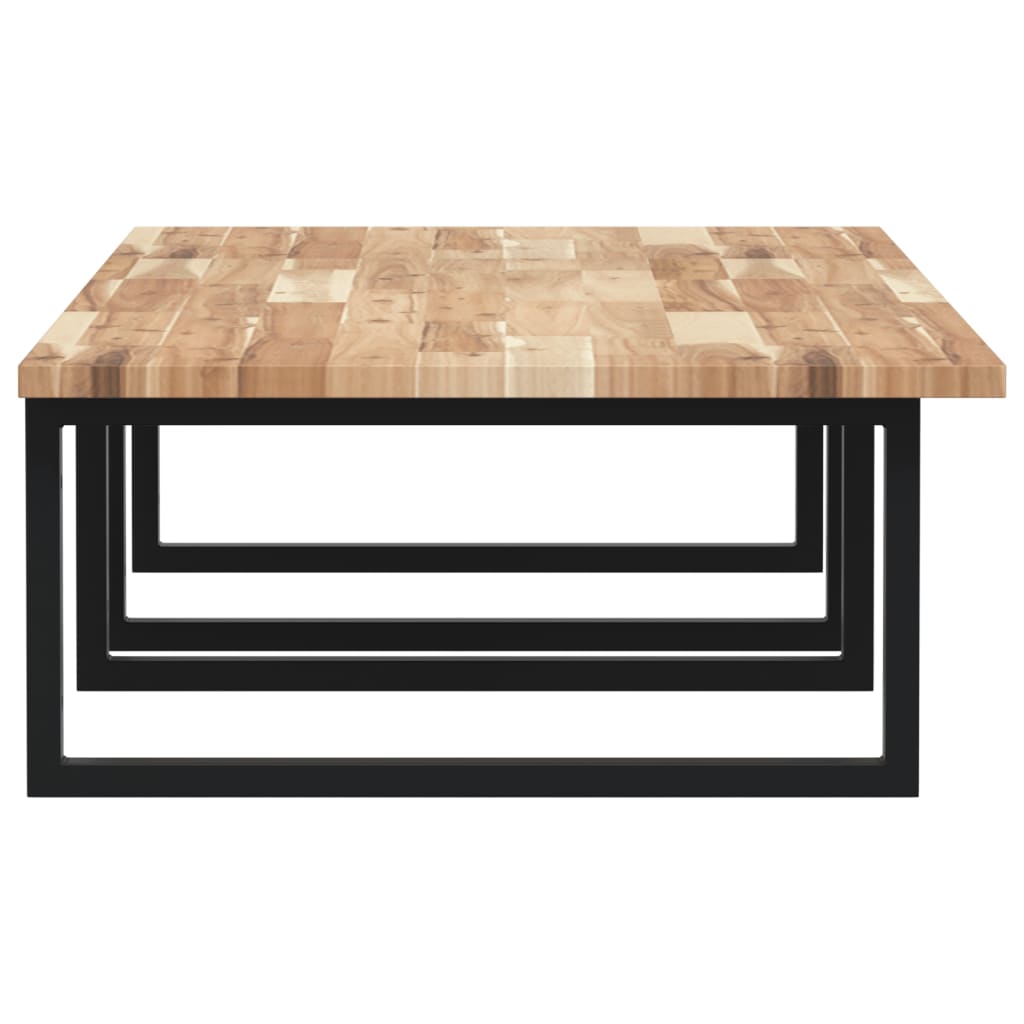 vidaXL Basin Shelf Wall Mounted Steel and Solid Wood Acacia