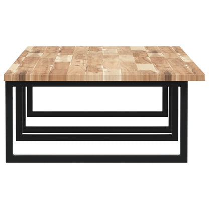 vidaXL Basin Shelf Wall Mounted Steel and Solid Wood Acacia