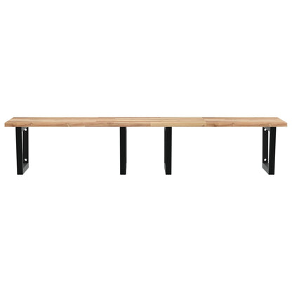 vidaXL Basin Shelf Wall Mounted Steel and Solid Wood Acacia