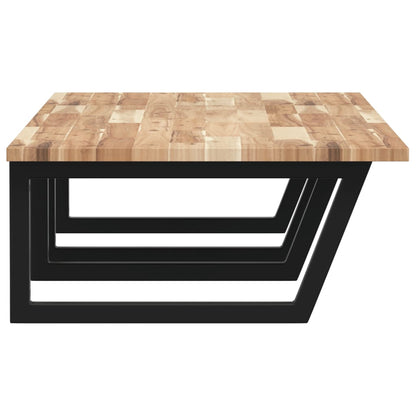 vidaXL Basin Shelf Wall Mounted Steel and Solid Wood Acacia