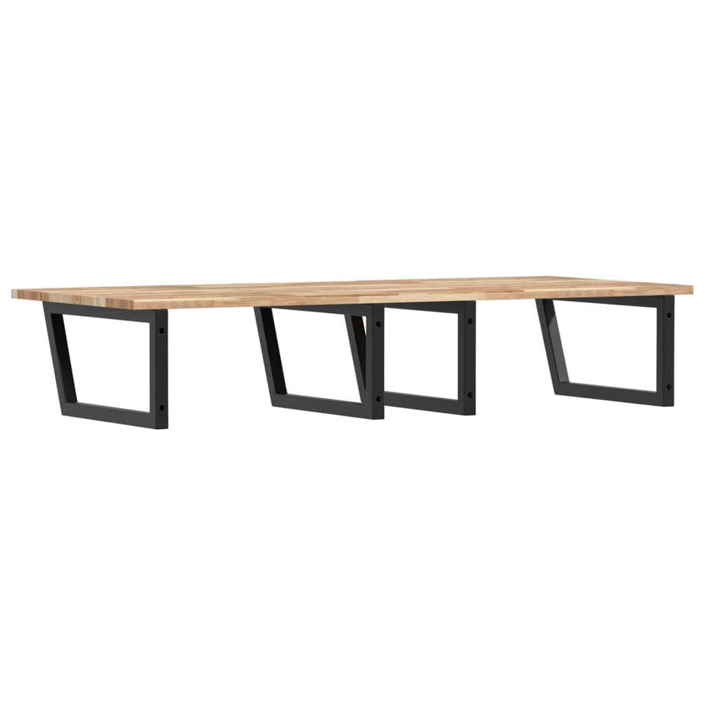 vidaXL Basin Shelf Wall Mounted Steel and Solid Wood Acacia