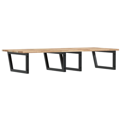 vidaXL Basin Shelf Wall Mounted Steel and Solid Wood Acacia