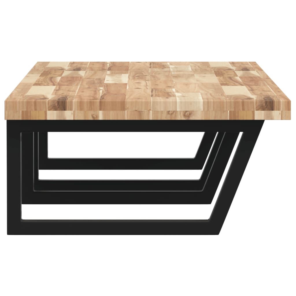 vidaXL Basin Shelf Wall Mounted Steel and Solid Wood Acacia