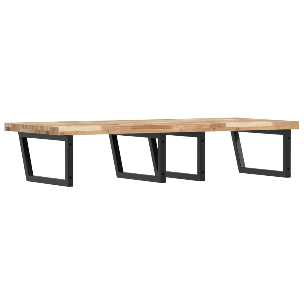 vidaXL Basin Shelf Wall Mounted Steel and Solid Wood Acacia