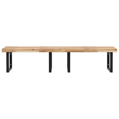 vidaXL Basin Shelf Wall Mounted Steel and Solid Wood Acacia