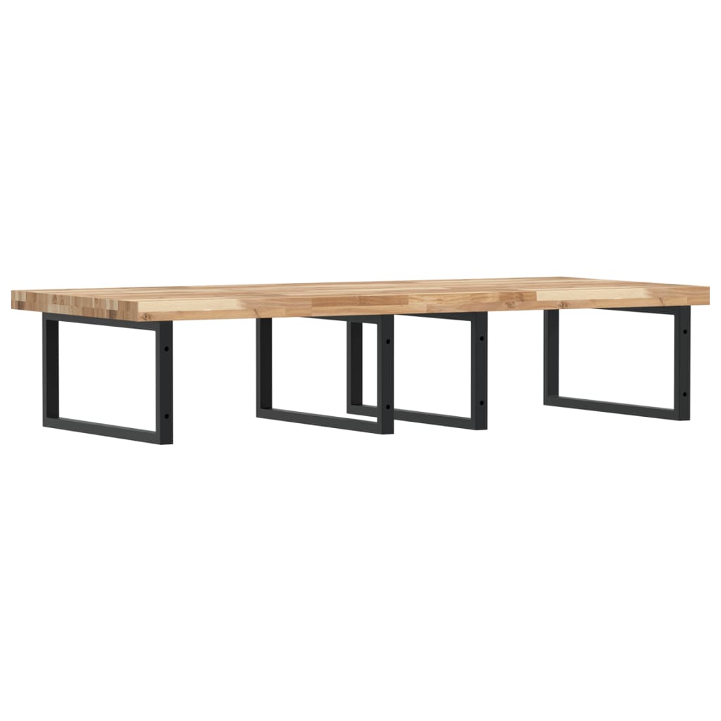 vidaXL Basin Shelf Wall Mounted Steel and Solid Wood Acacia