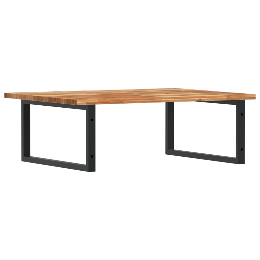 vidaXL Basin Shelf Wall Mounted Steel and Solid Wood Acacia