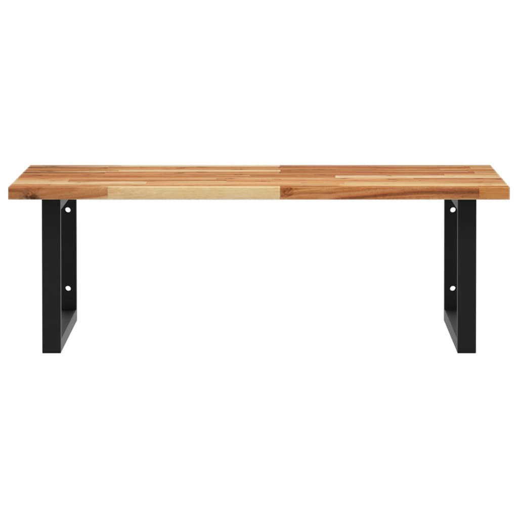 vidaXL Basin Shelf Wall Mounted Steel and Solid Wood Acacia