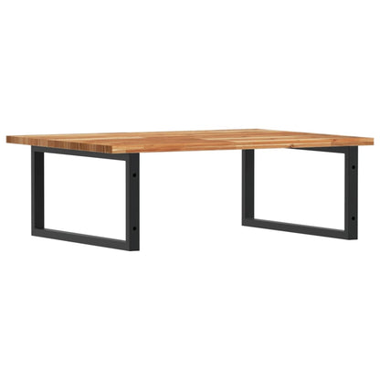 vidaXL Basin Shelf Wall Mounted Steel and Solid Wood Acacia