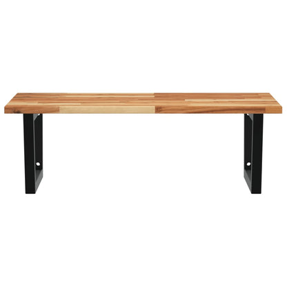 vidaXL Basin Shelf Wall Mounted Steel and Solid Wood Acacia