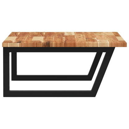 vidaXL Basin Shelf Wall Mounted Steel and Solid Wood Acacia