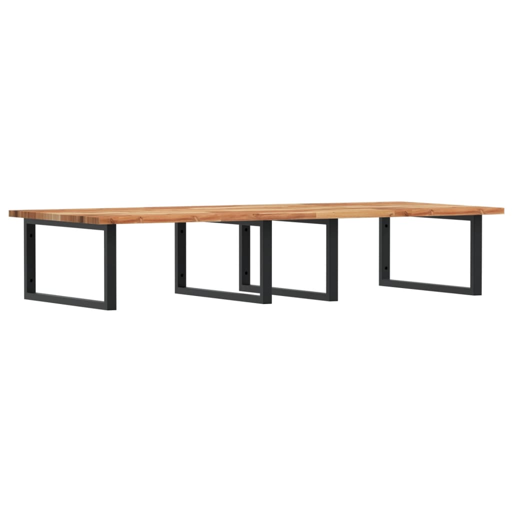 vidaXL Basin Shelf Wall Mounted Steel and Solid Wood Acacia
