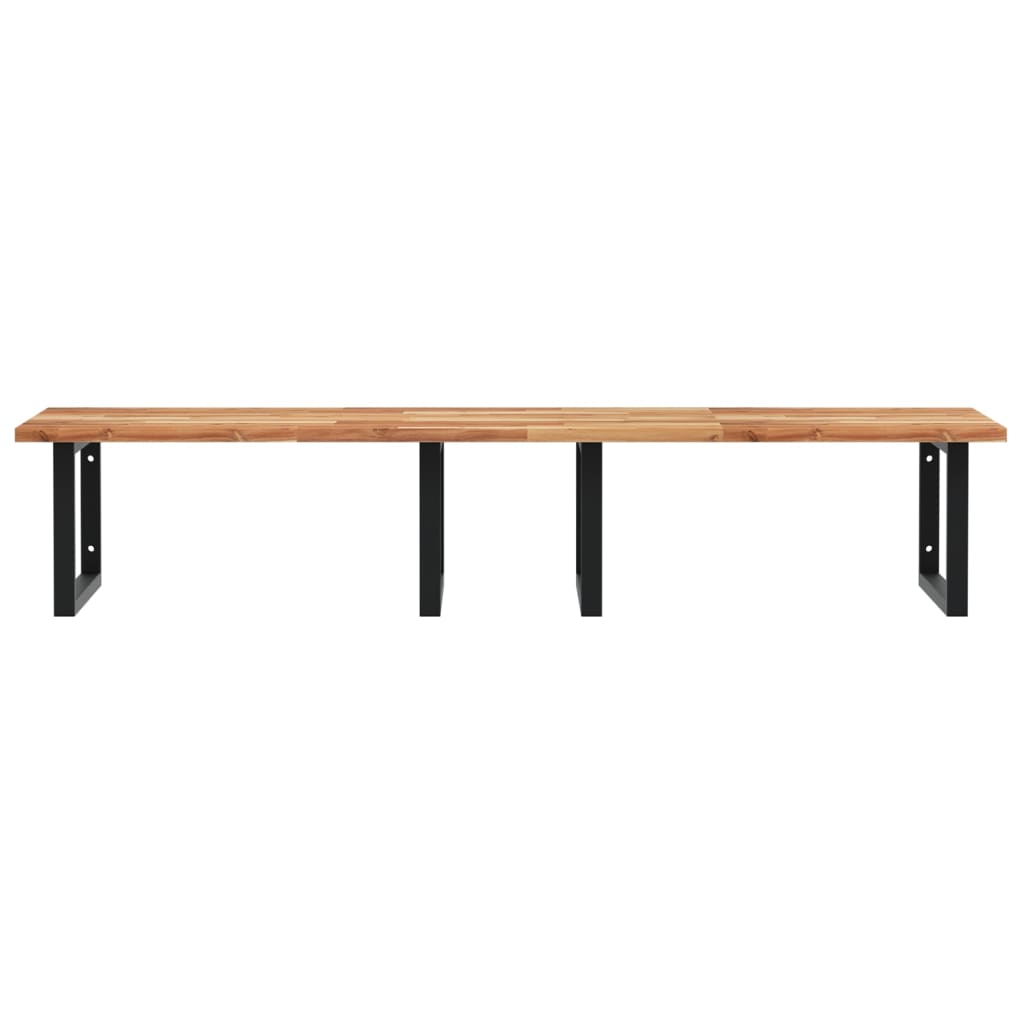 vidaXL Basin Shelf Wall Mounted Steel and Solid Wood Acacia