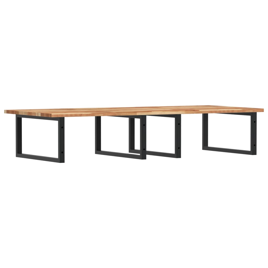 vidaXL Basin Shelf Wall Mounted Steel and Solid Wood Acacia