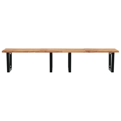 vidaXL Basin Shelf Wall Mounted Steel and Solid Wood Acacia