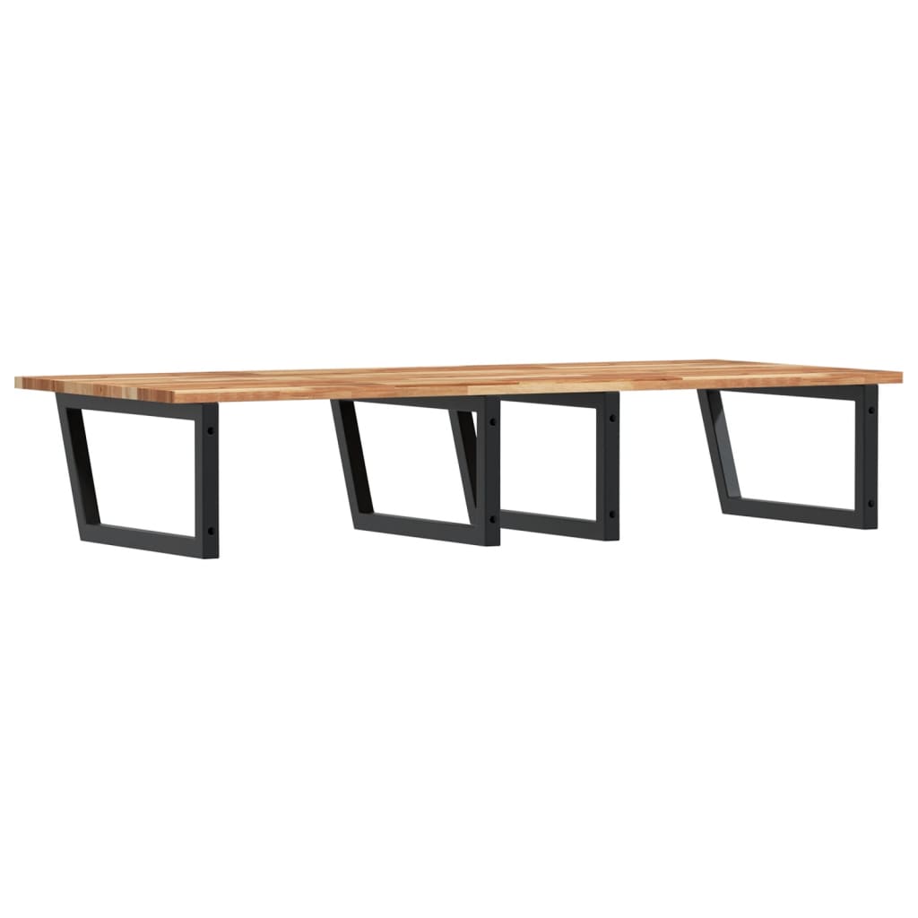vidaXL Basin Shelf Wall Mounted Steel and Solid Wood Acacia