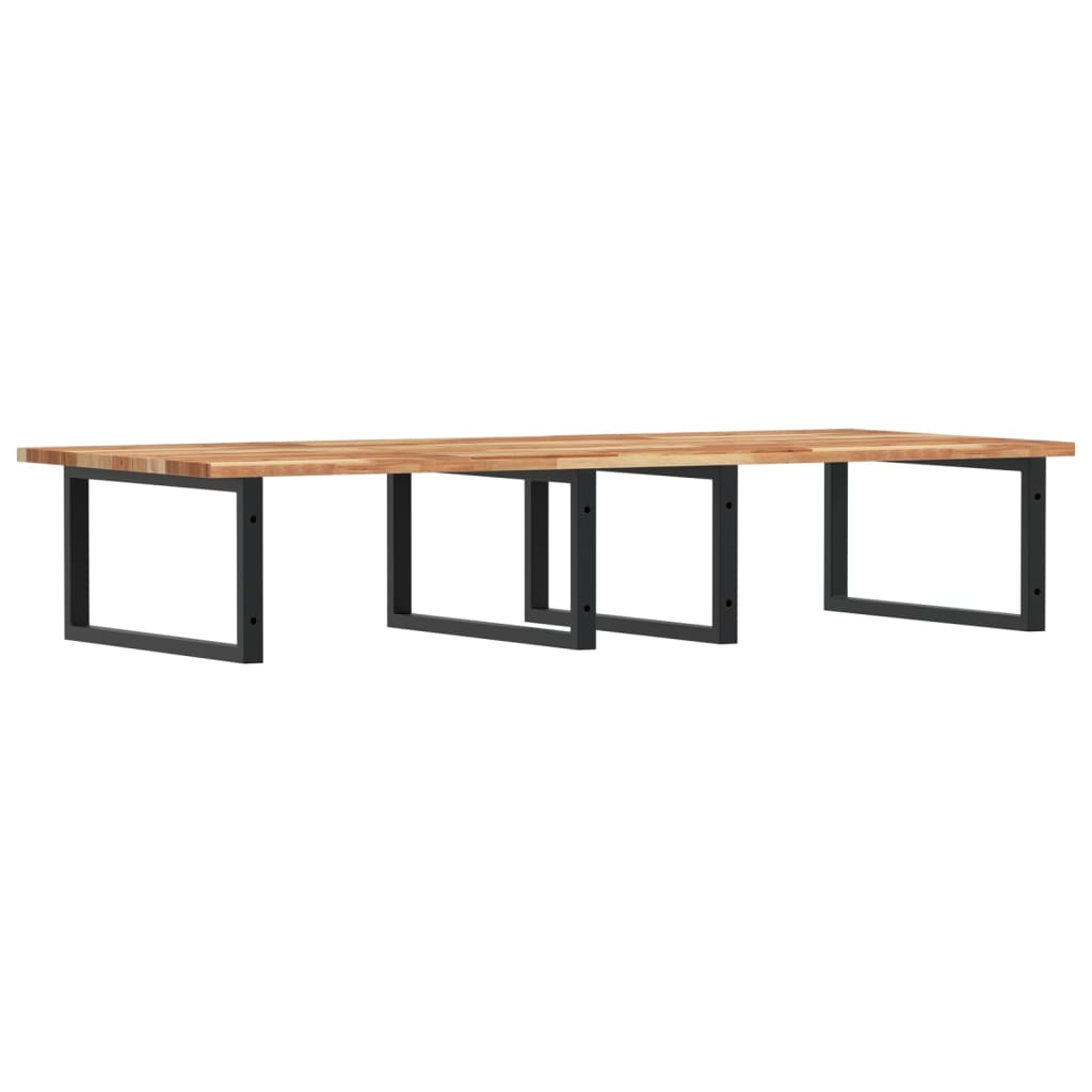 vidaXL Basin Shelf Wall Mounted Steel and Solid Wood Acacia
