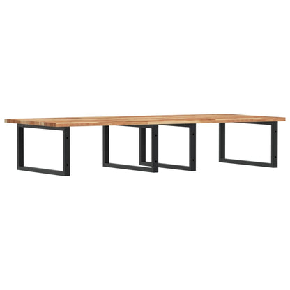 vidaXL Basin Shelf Wall Mounted Steel and Solid Wood Acacia