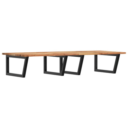 vidaXL Basin Shelf Wall Mounted Steel and Solid Wood Acacia