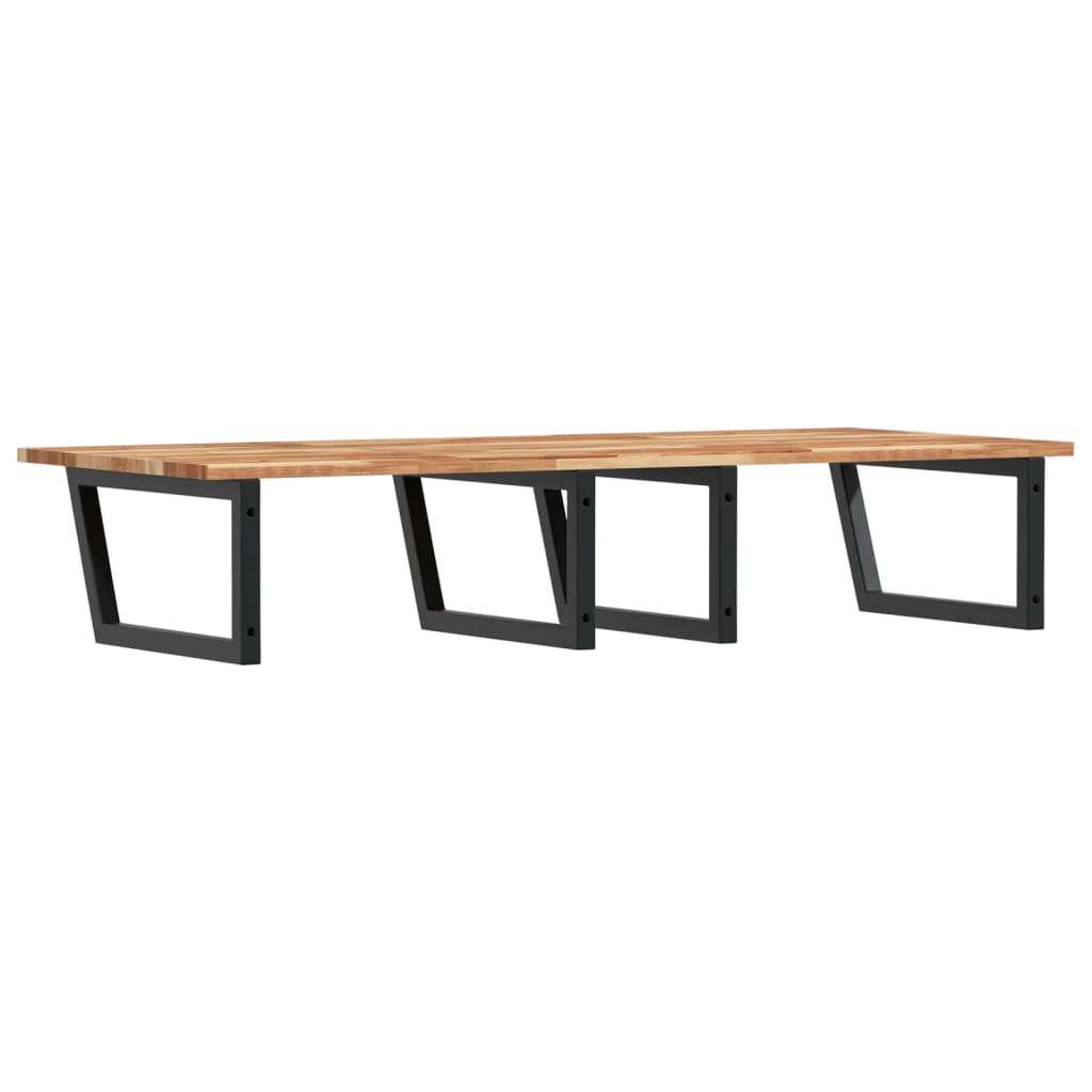 vidaXL Basin Shelf Wall Mounted Steel and Solid Wood Acacia