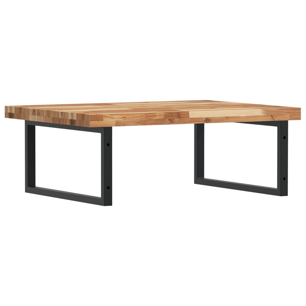 vidaXL Basin Shelf Wall Mounted Steel and Solid Wood Acacia