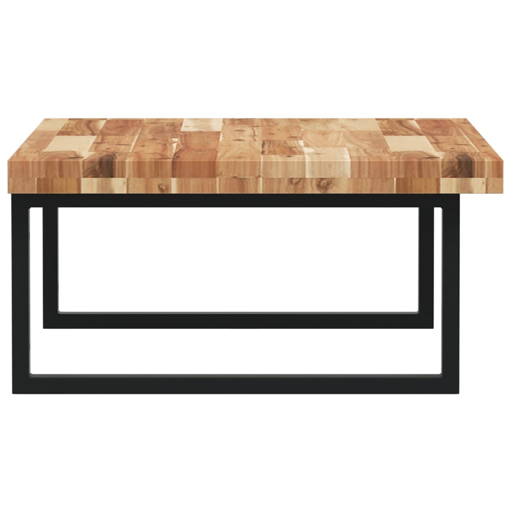 vidaXL Basin Shelf Wall Mounted Steel and Solid Wood Acacia
