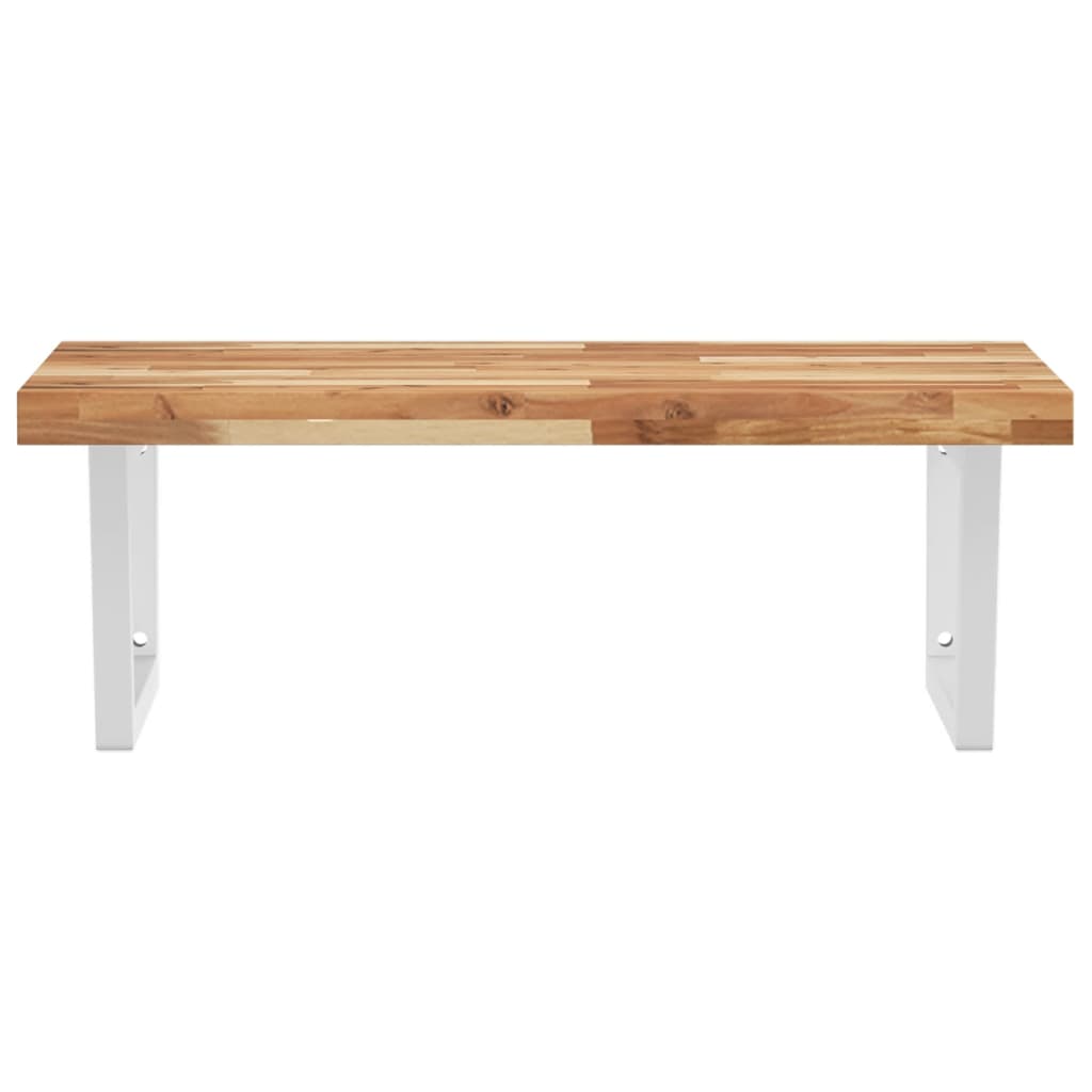 vidaXL Basin Shelf Wall Mounted Steel and Solid Wood Acacia