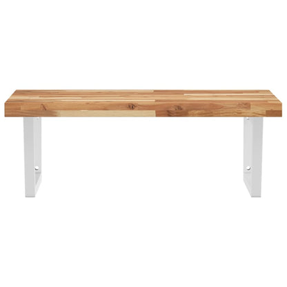 vidaXL Basin Shelf Wall Mounted Steel and Solid Wood Acacia