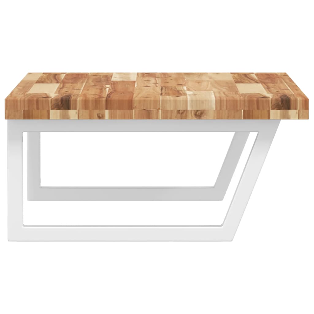 vidaXL Basin Shelf Wall Mounted Steel and Solid Wood Acacia