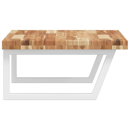 vidaXL Basin Shelf Wall Mounted Steel and Solid Wood Acacia