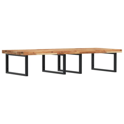 vidaXL Basin Shelf Wall Mounted Steel and Solid Wood Acacia