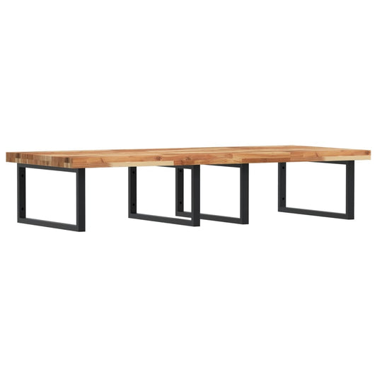 vidaXL Basin Shelf Wall Mounted Steel and Solid Wood Acacia
