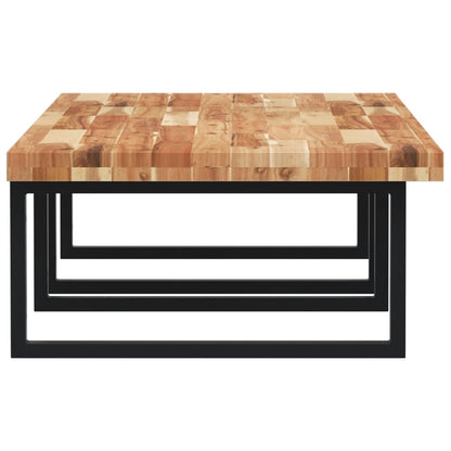 vidaXL Basin Shelf Wall Mounted Steel and Solid Wood Acacia