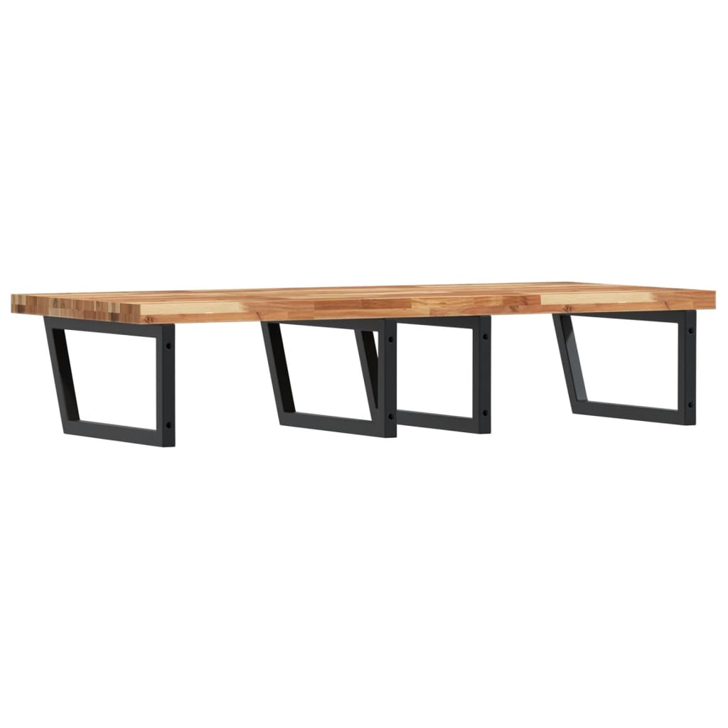 vidaXL Basin Shelf Wall Mounted Steel and Solid Wood Acacia