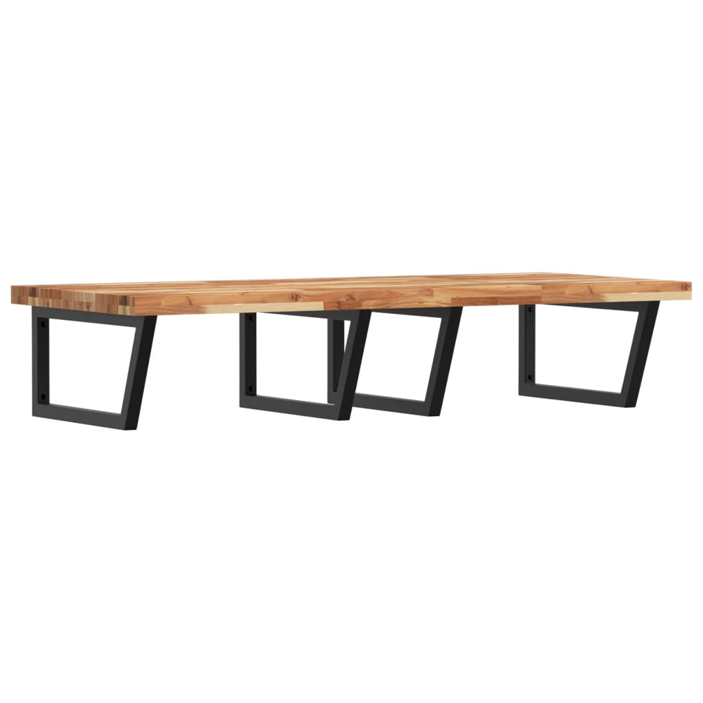 vidaXL Basin Shelf Wall Mounted Steel and Solid Wood Acacia