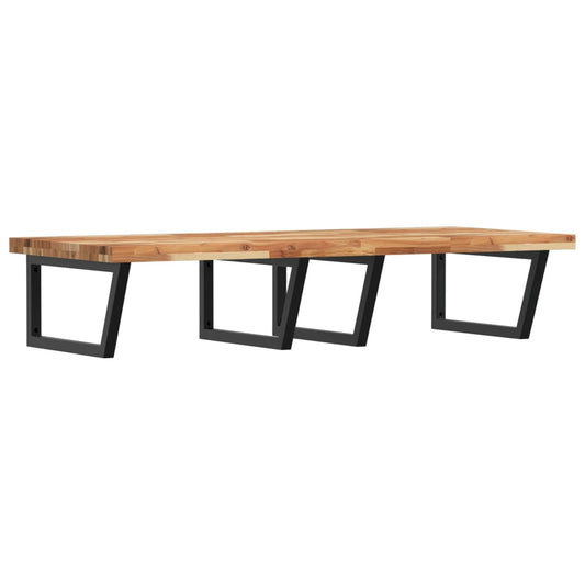 vidaXL Basin Shelf Wall Mounted Steel and Solid Wood Acacia