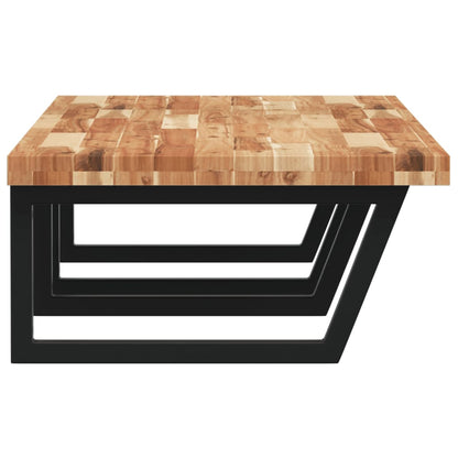 vidaXL Basin Shelf Wall Mounted Steel and Solid Wood Acacia