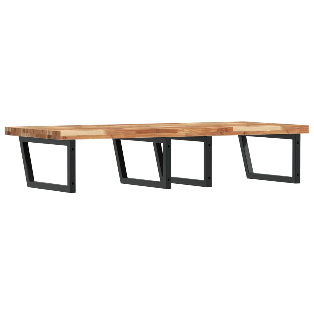 vidaXL Basin Shelf Wall Mounted Steel and Solid Wood Acacia
